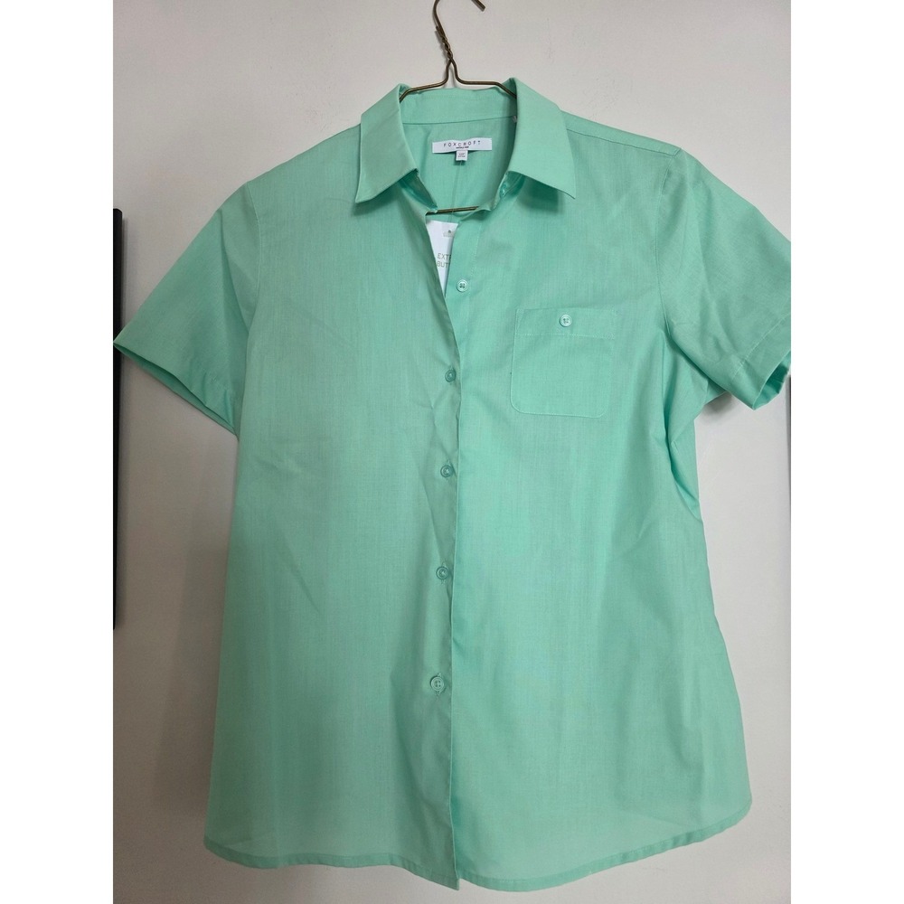 NWT Foxcroft Abigail wrinkle free short Sleeve Shirt Women's 12P